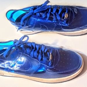 Vintage translucent blue NIKE AIR men's AF-82 Air Force 1 tennis shoes SIZE 11